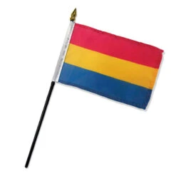 Pansexual 4" X 6" Stick Flag