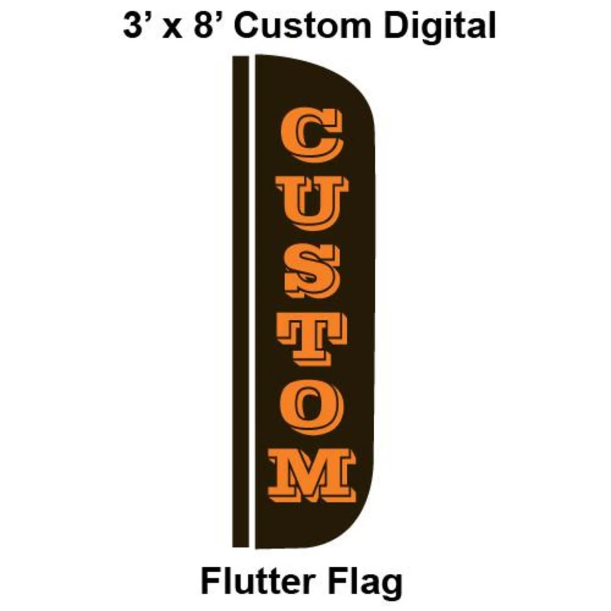 Custom Digital 3' X 8' Flutter Flag 1 Custom Digital 3' X 8' Flutter Flag