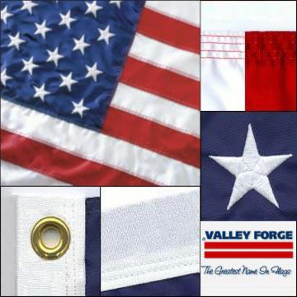 American Flag 5ft X 8ft Nylon By Valley Forge 2 American Flag 5ft X 8ft Nylon By Valley Forge - Image 2