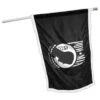 Indoor POW MIA Flag 3ft X 5ft Nylon - Double Sided - White Fringe