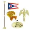 Super Tough Ohio 3ft X 5ft Flag, Flagpole, Base, And Optional Tassel