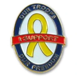I Support Our Troops Lapel Pin - 1" X 3/4"
