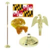 Super Tough Maryland 3ft X 5ft Flag, Flagpole, Base, And Optional Tassel