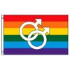Double Mars Rainbow Flag 3ft X 5ft Printed Polyester