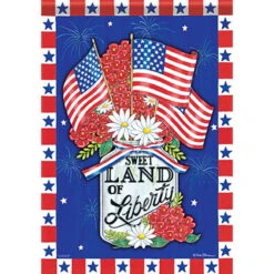 Carson Patriotic Banner Flag - Sweet Land - 28in X 40in