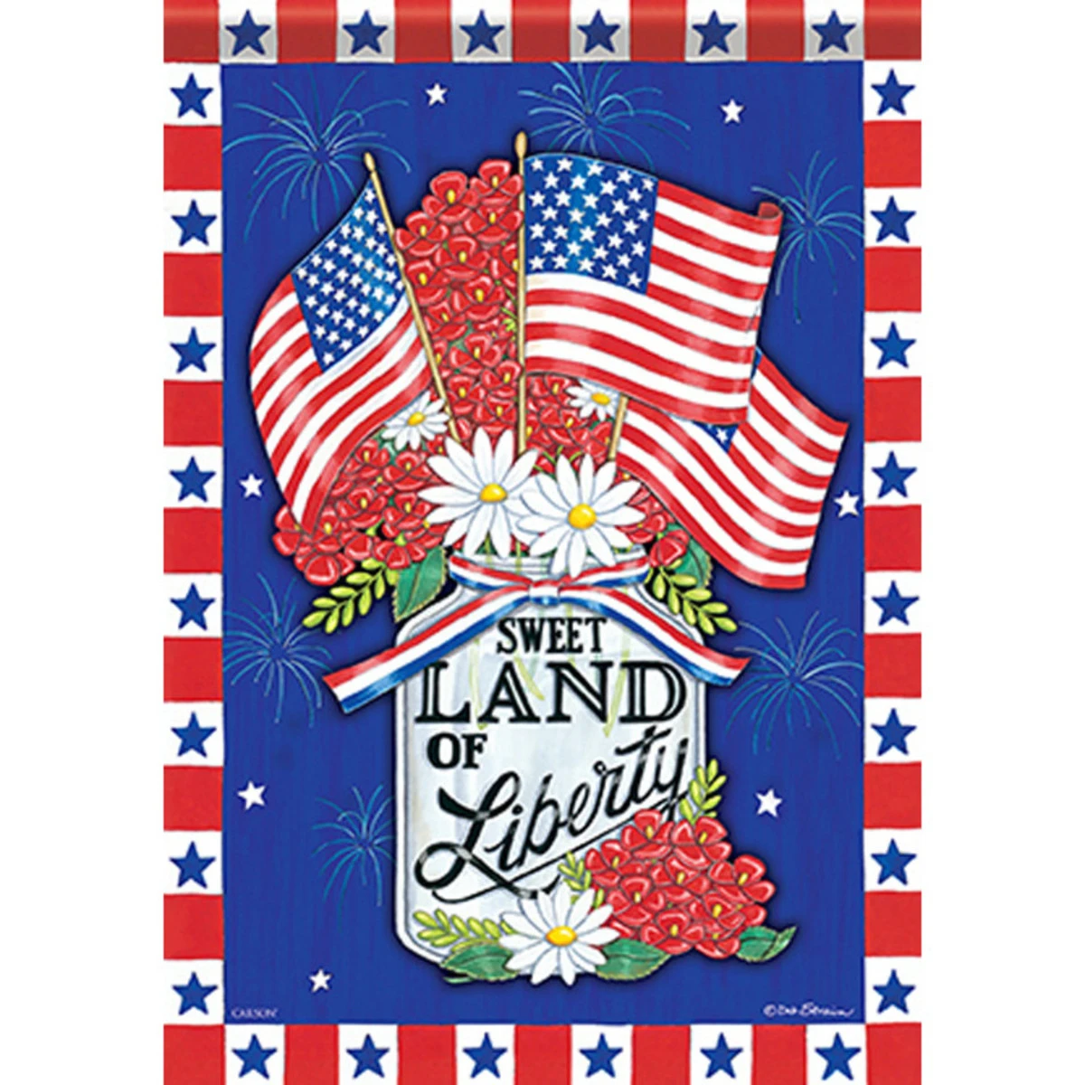 Carson Patriotic Banner Flag - Sweet Land - 28in X 40in 1 Carson Patriotic Banner Flag - Sweet Land - 28in X 40in