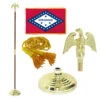 Super Tough Arkansas 4ft X 6ft Flag, Telescoping Flagpole, Base, And Optional Tassel