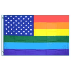 USA Rainbow Flag 3ft X 5ft Printed Polyester