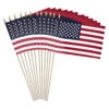 Super Tough US Stick Flag 12"x18" 30" X 3/8" No Fray -US Made - 12 Pack