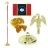 Super Tough Mississippi 4ft X 6ft Flag, Telescoping Flagpole, Base, And Optional Tassel