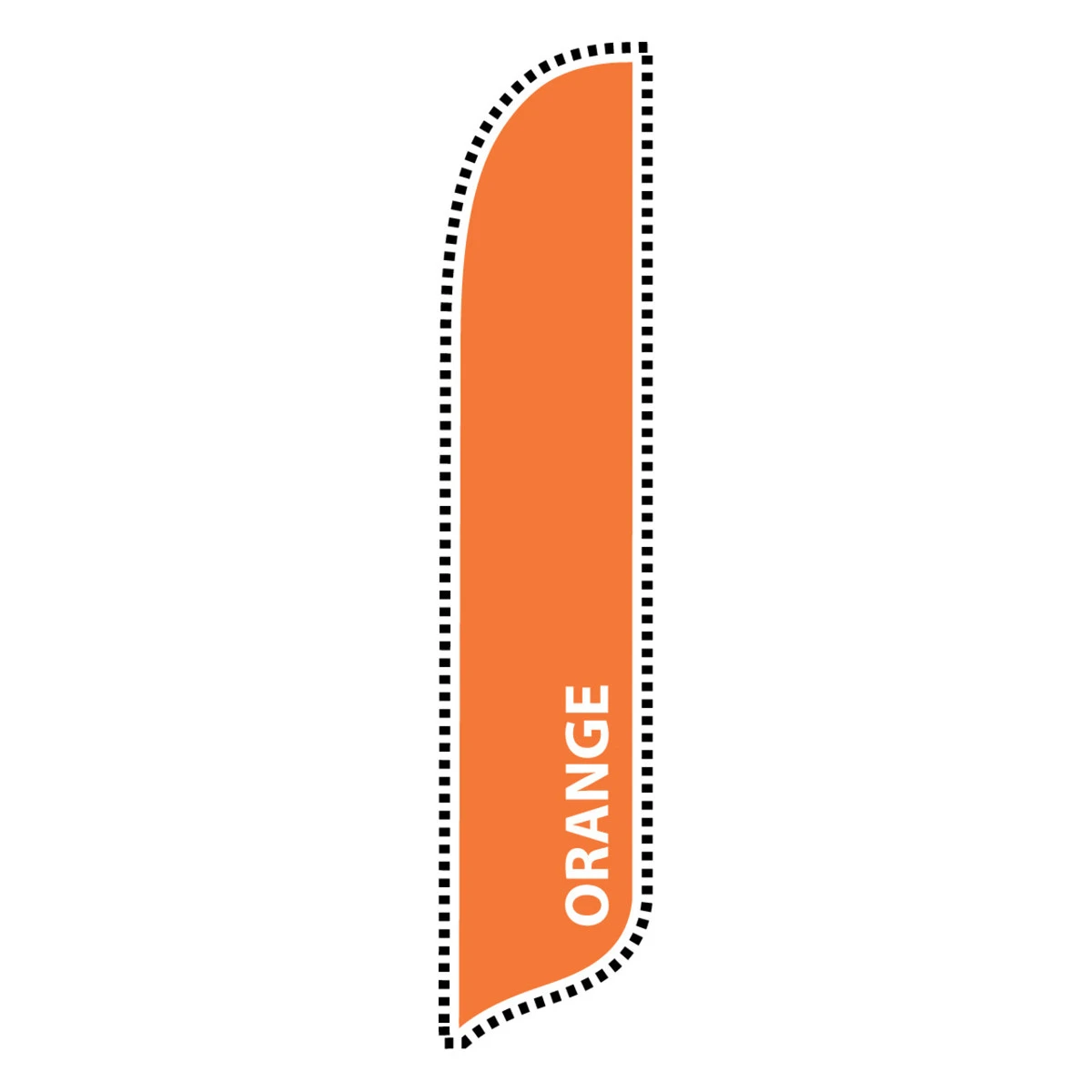 Outdoor Advertising Blade Flag - Solid Color - Orange - 2ft X 12ft 1 Outdoor Advertising Blade Flag - Solid Color - Orange - 2ft X 12ft