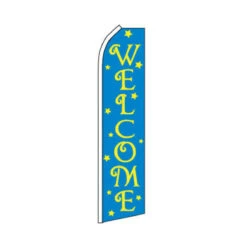 Welcome Swooper Flag - 11.5ft X 2.5ft