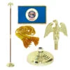 Super Tough Minnesota 3ft X 5ft Flag, Flagpole, Base, And Optional Tassel