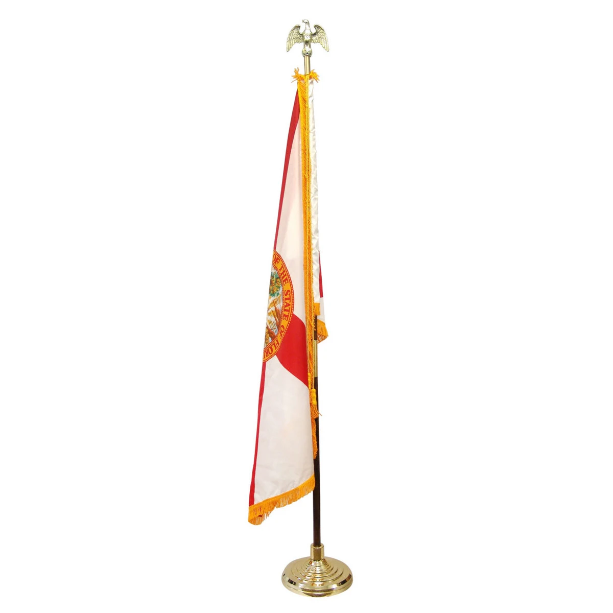 Super Tough Florida 3ft X 5ft Flag, Flagpole, Base, And Optional Tassel 1 Super Tough Florida 3ft X 5ft Flag, Flagpole, Base, And Optional Tassel