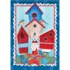 Carson Patriotic Banner Flag - Red, White, & Birdhouses - 28in X 40in