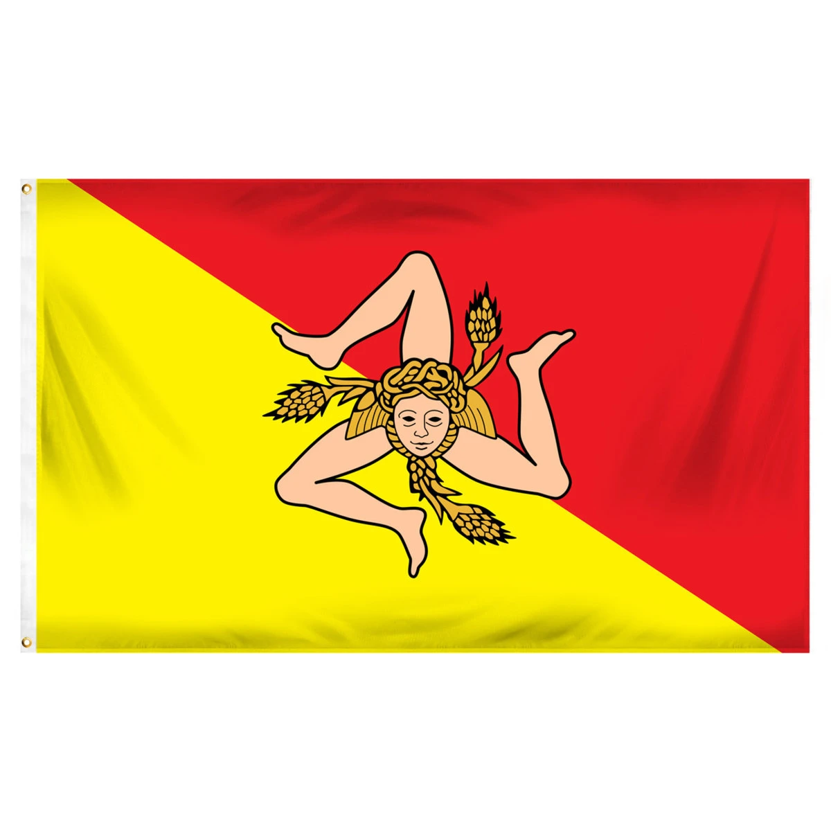 Sicily (Sicilian) 3ft X 5ft Printed Polyester Flag 1 Sicily (Sicilian) 3ft X 5ft Printed Polyester Flag