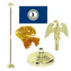 Super Tough Virginia 4ft X 6ft Flag, Telescoping Flagpole, Base, And Optional Tassel