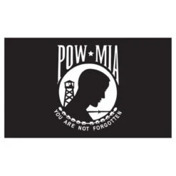 POW MIA 3ft X 5ft Printed Polyester Flag - Single Sided