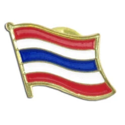 Thailand Flag Lapel Pin - 3/4" X 1/2"