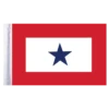 Blue Star Service Motorcycle Flag - 6" X 9"