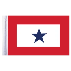 Blue Star Service Motorcycle Flag - 6" X 9"
