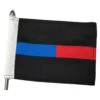 Super Tough Thin Blue & Red Line Parade Motorcycle Flag - 10" X 15"
