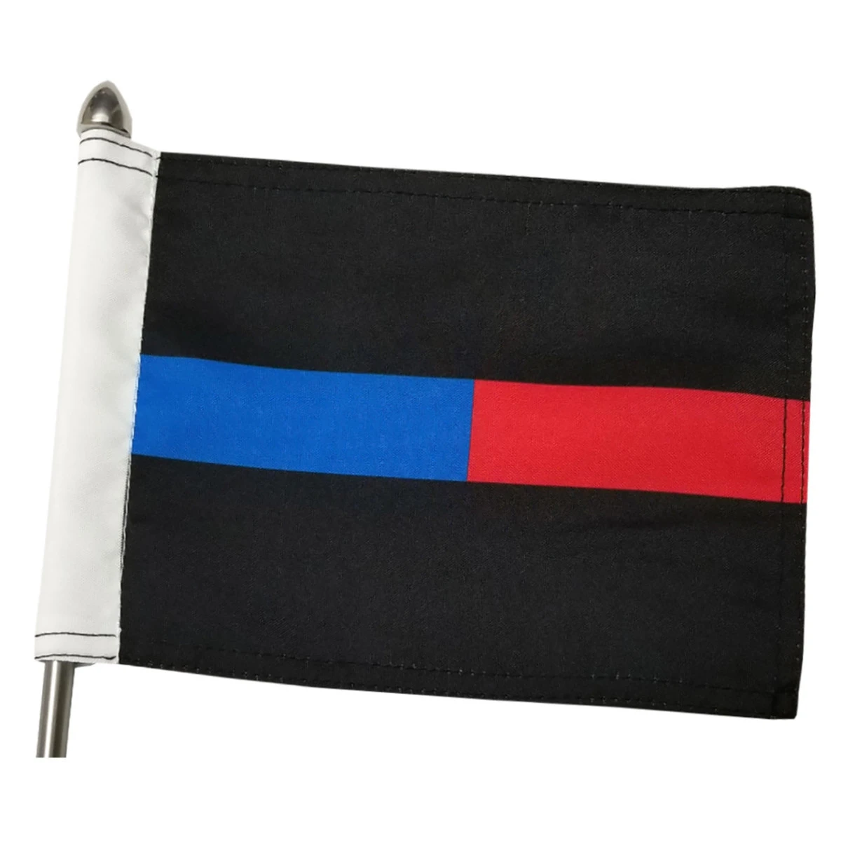 Super Tough Thin Blue & Red Line Parade Motorcycle Flag - 10" X 15" 1 Super Tough Thin Blue & Red Line Parade Motorcycle Flag - 10" X 15"