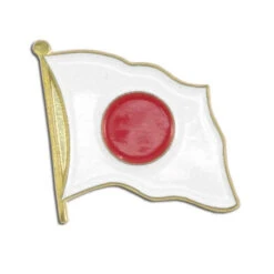 Japan Flag Lapel Pin - 3/4" X 1/2"