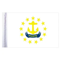 Rhode Island Motorcycle Flag - 6" X 9"