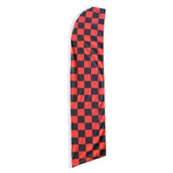 Red And Black Checkered Swooper Flag - 11.5ft X 2.5ft