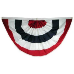 4ft X 8ft Sewn Nylon Pleated Fan -No Stars