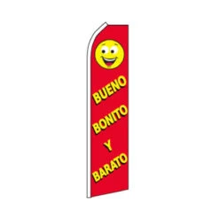 Bueno Bonito Y Barato Swooper Flag - 11.5ft X 2.5ft