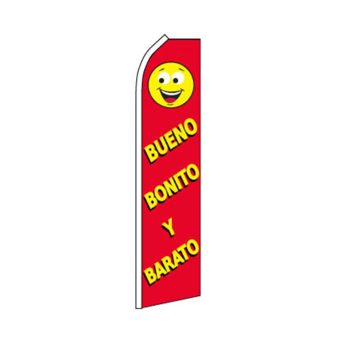 Bueno Bonito Y Barato Swooper Flag - 11.5ft X 2.5ft 1 Bueno Bonito Y Barato Swooper Flag - 11.5ft X 2.5ft