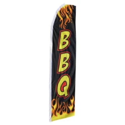BBQ Swooper Flag - Black - 11.5ft X 2.5ft
